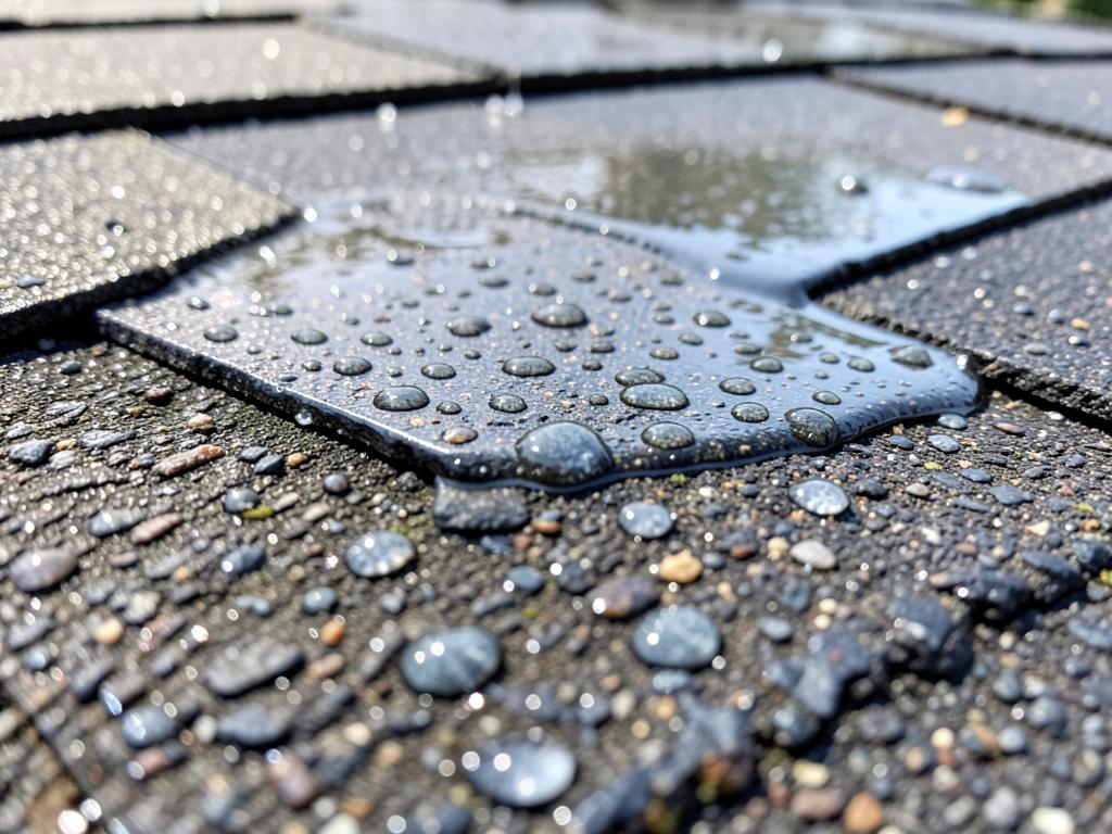 Water beading on nano-sealed roof shingles