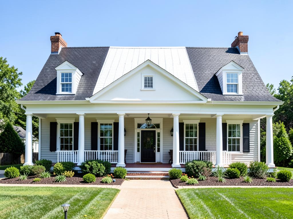 Colonial home with pristine treated roof